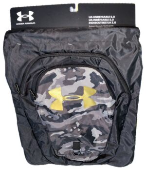 Mochila Under Armour, Camuflaje negro/dorado
